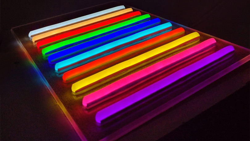 muestrario color carteles neon