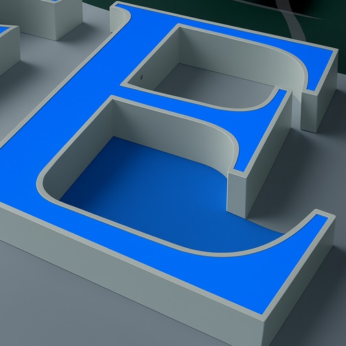 Letra de aluminio grande