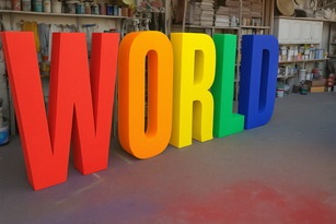 Fabricantes de gigantes letras de poliestireno