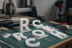 Letras de PVC lacadas a color