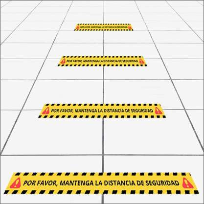 Vinilo Adhesivo Suelo \"Distancia de seguridad\" (10 und) Vinilo Adhesivo Suelo \"Distancia de seguridad\" (10 und)