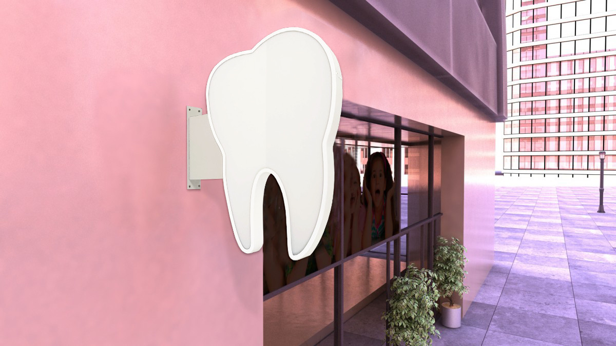 Banderola Muela para dentistas | Rótulo