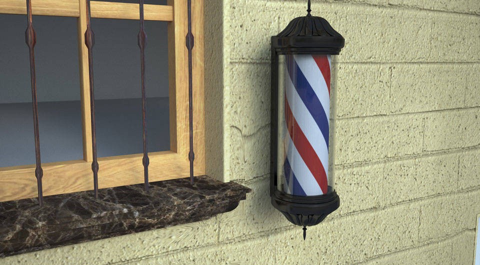 Poste de barbero sin esfera \ Poste de barbero sin esfera \
