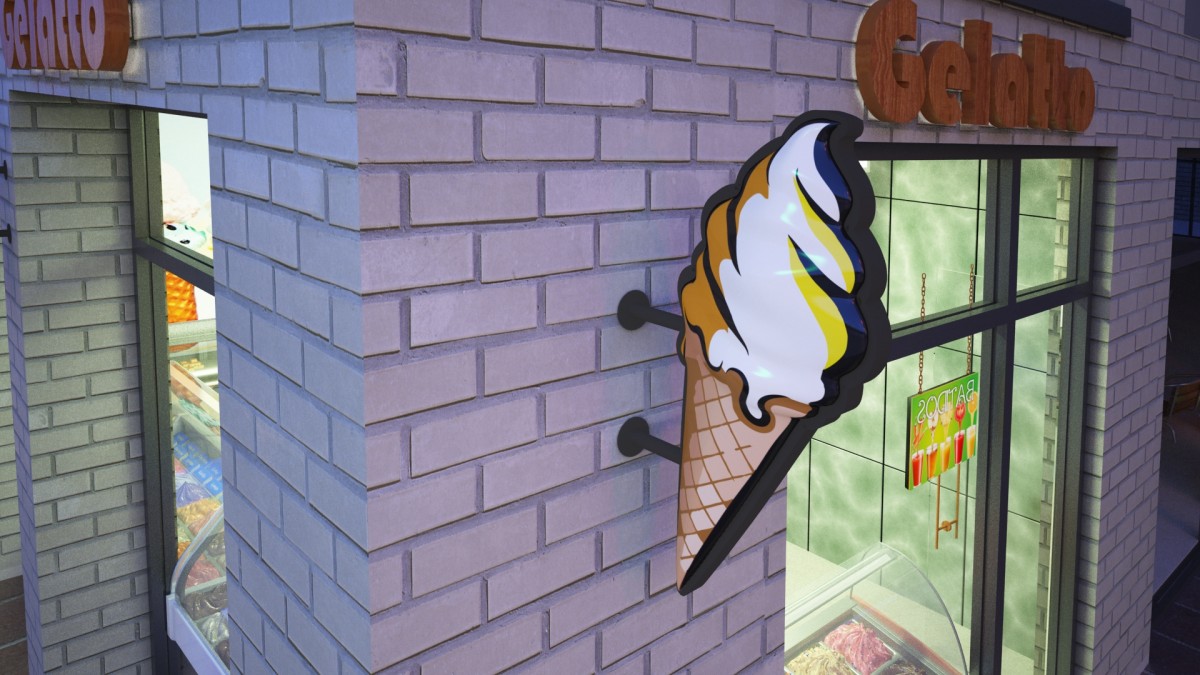 Banderola Helado para heladerías Banderola Helado para heladerías