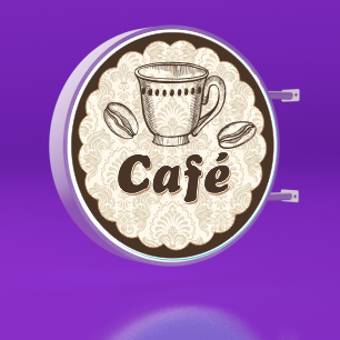 Banderola luminosa redonda para Cafeterías | Rótulo