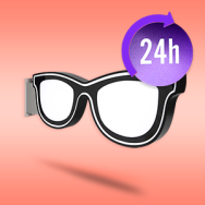 Banderola Gafas para ópticas - 24 horas