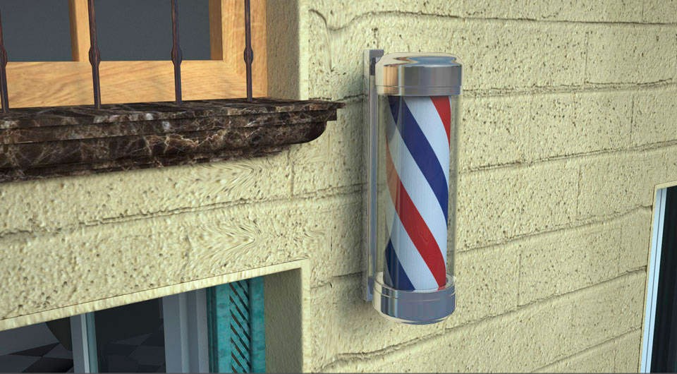 Poste de barbero sin esfera \ Poste de barbero sin esfera \