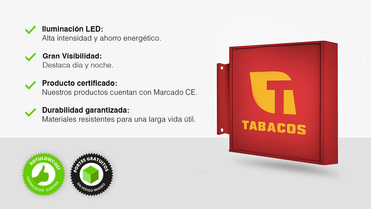 Banderola Luminosa para Estancos / Tabacos / tabacalera