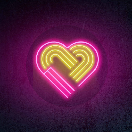 LED Neon Flex | \"Corazón lineal bicolor\"