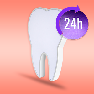 Rótulo Luminoso Muela para dentistas - 24 horas