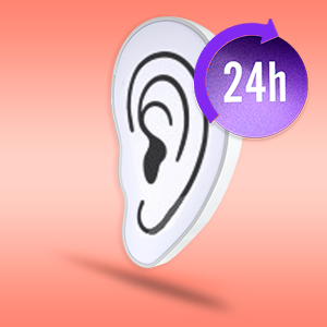 Rótulo Luminoso Oreja para Centros auditivos - 24 horas