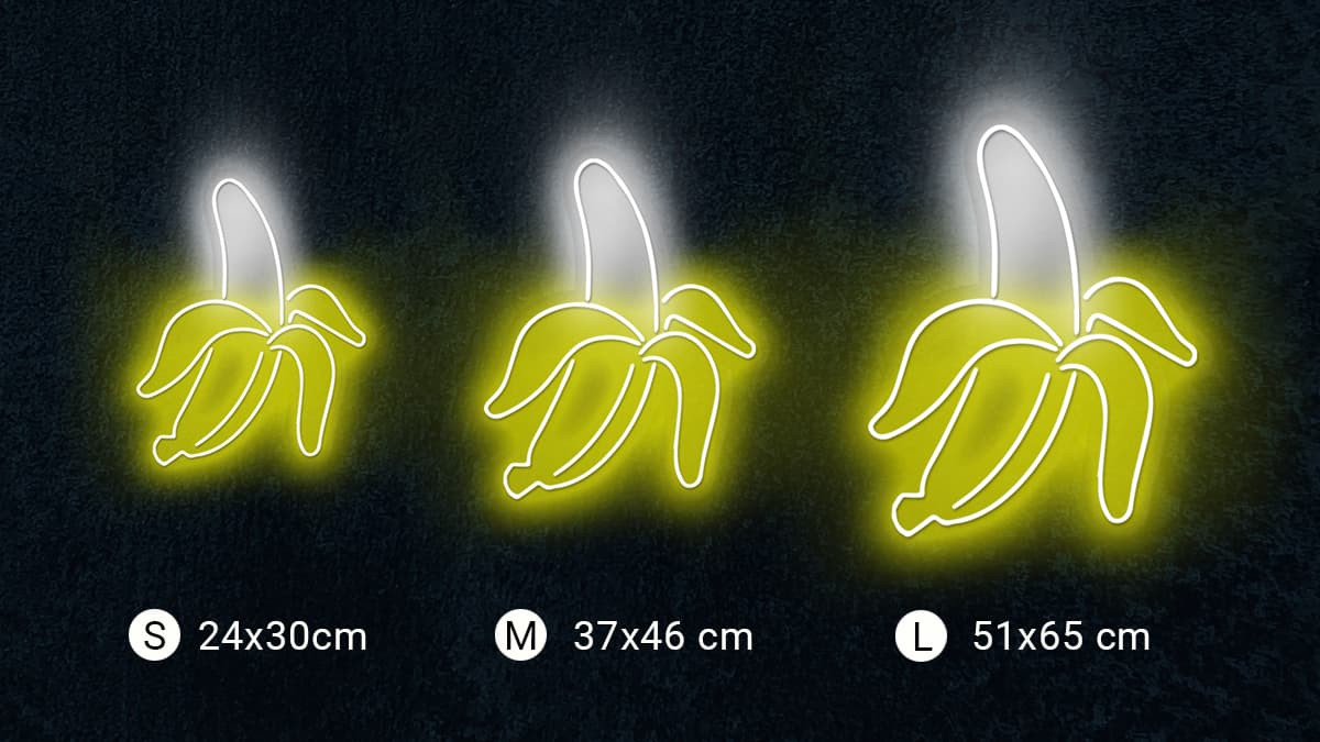 LED neón flex plátano
