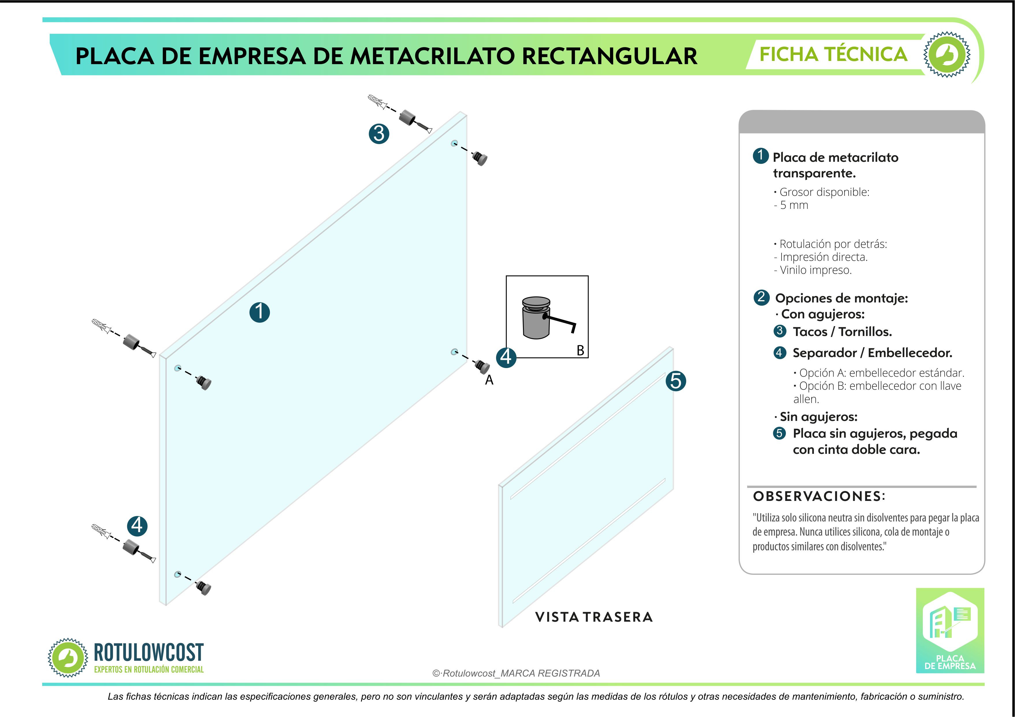 Placa rotulada - Todo En Metacrilato