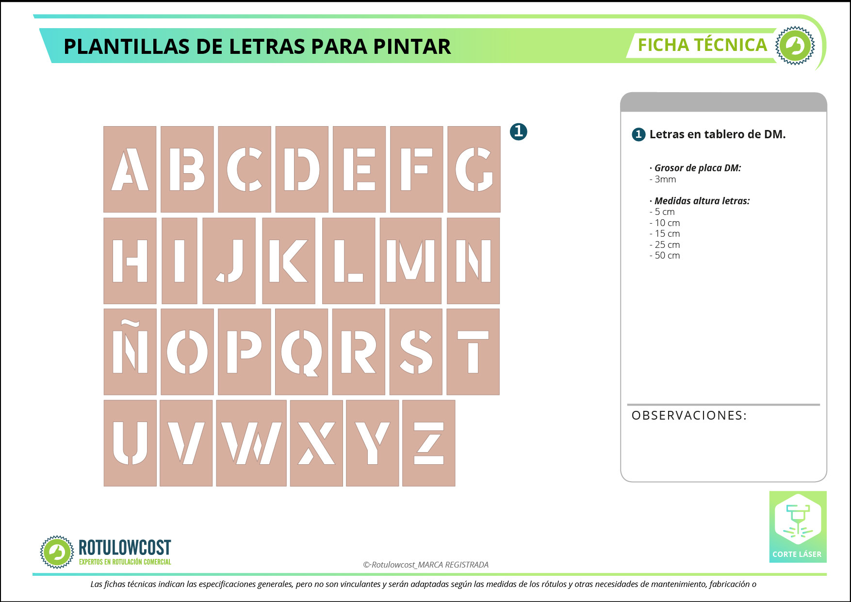 Plantillas de Letras para Pintar