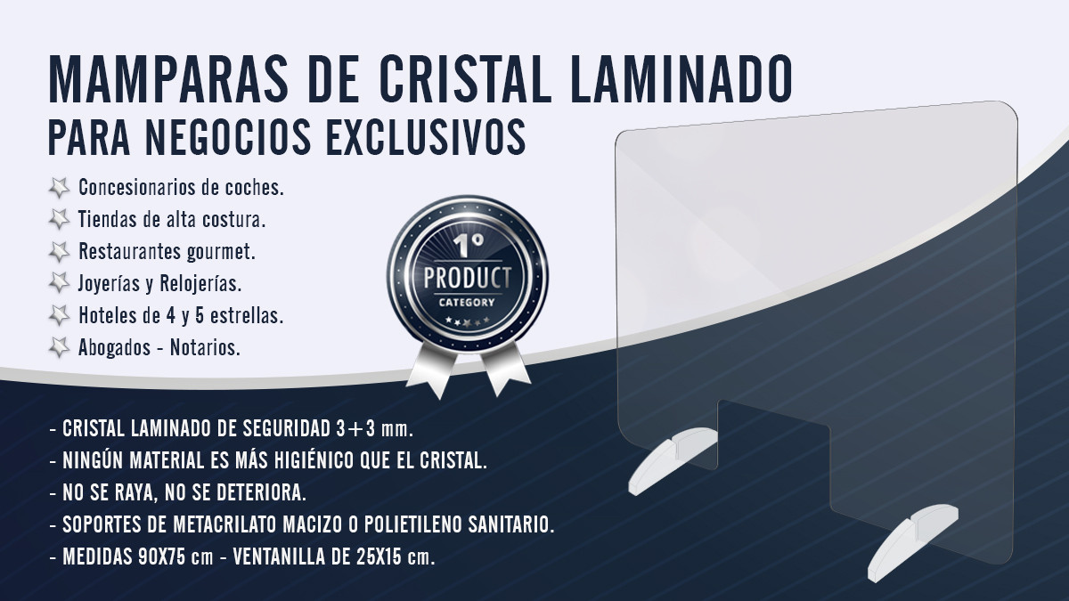 mamparas de cristal covid 19