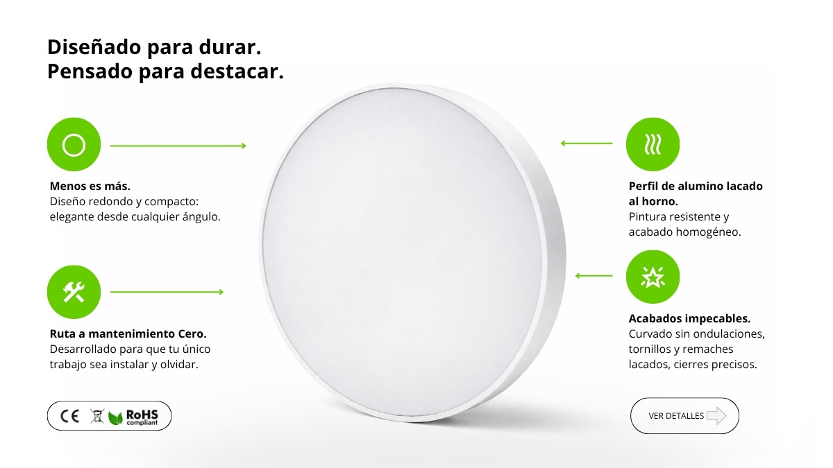 Rótulo Luminoso Redondo Una Cara Medida Personalizada