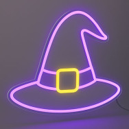 LED Neón Flex | Halloween | Sombrero bruja 60x57 cm