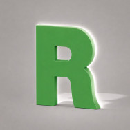 Letras Recortadas de PVC Lacado Color con Iluminación Indirecta