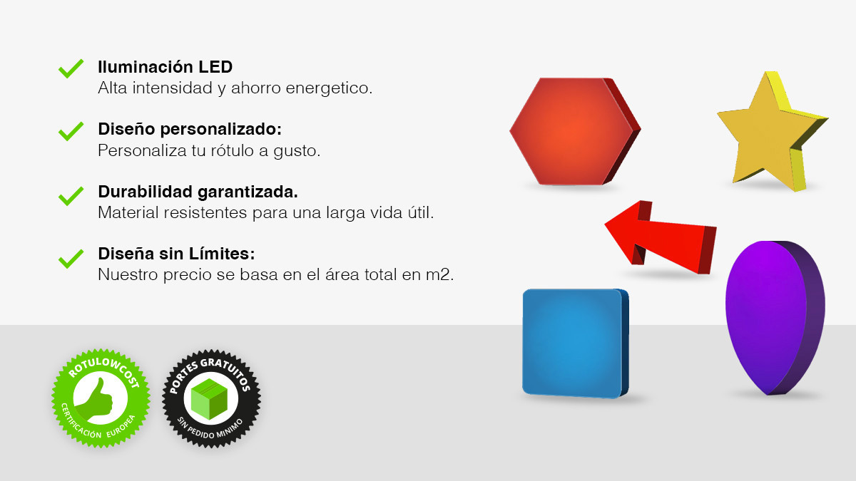 rotulo luminoso con forma