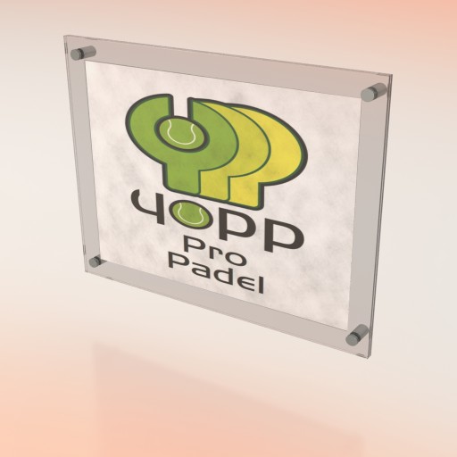 Placa de empresa de metacrilato sandwich (doble)