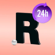Letras recortadas PVC negro - 24 horas
