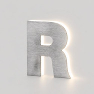 Letras Corpóreas de Metacrilato con frontal de Acero con Iluminación Lateral