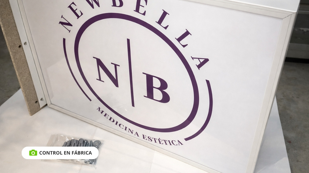 banderola con luz led personalizada
