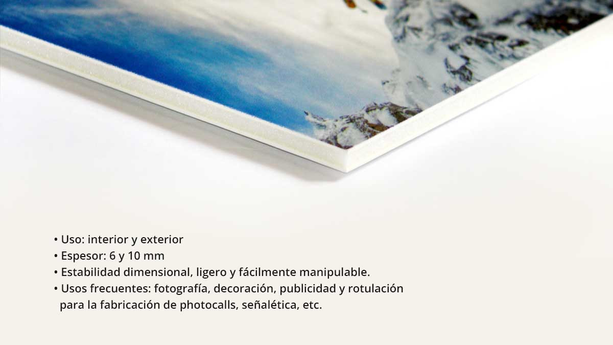 Impresión sobre Foam Board (frontales PVC)