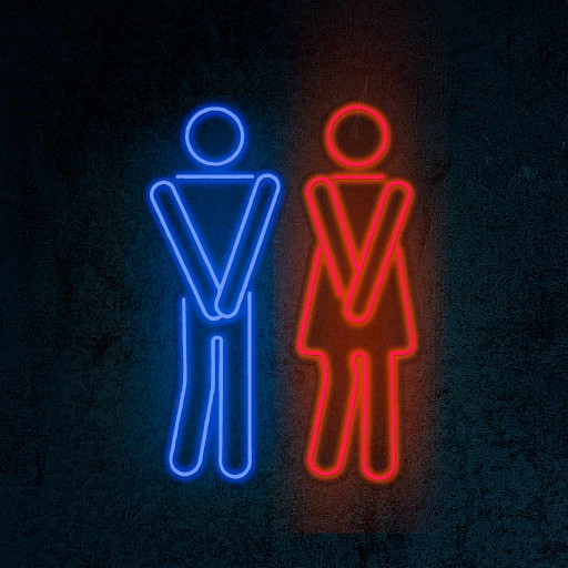 LED Neon Flex | \"Baño chico y chica\"