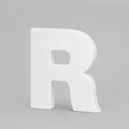 Letras de poliestireno blanco natural EPS
