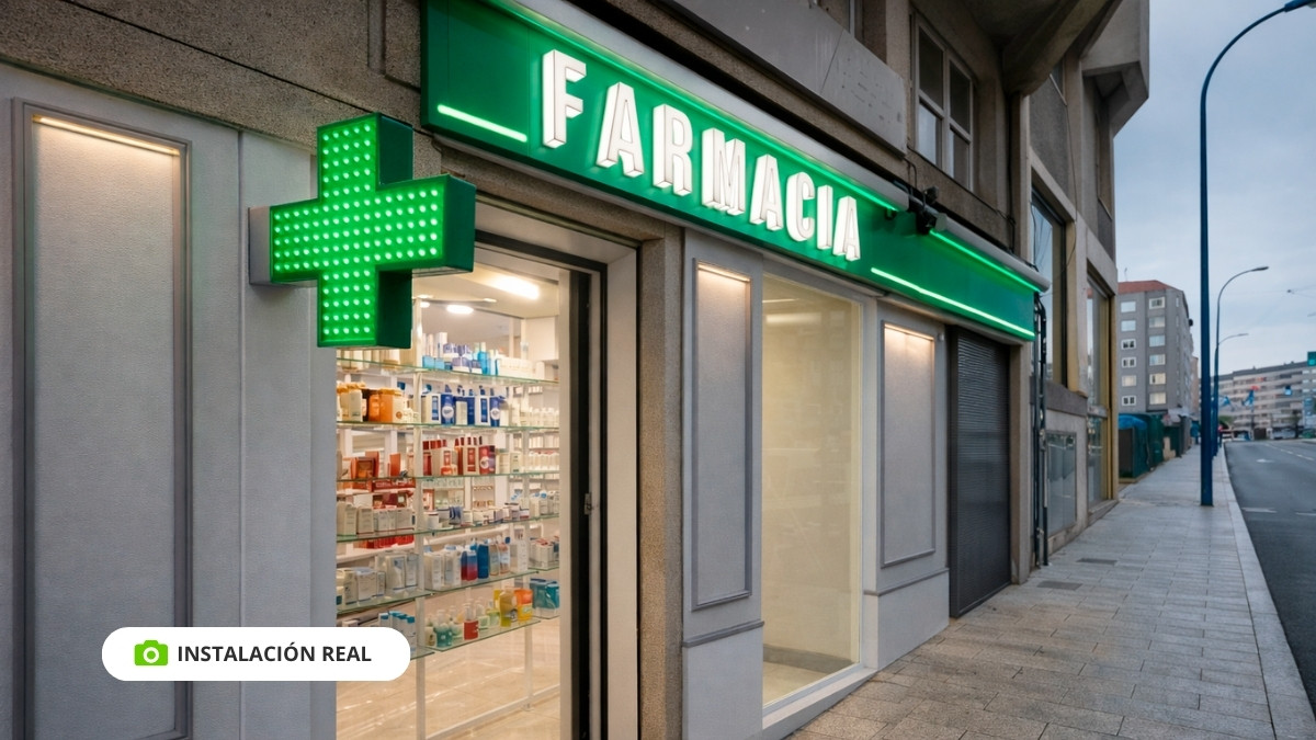 cruz de farmacia led