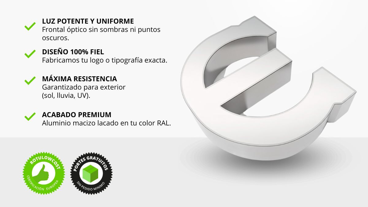 rotulo luminoso con forma