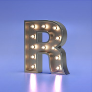 Letras Corpóreas de Aluminio Estilo Vintage con Bombillas