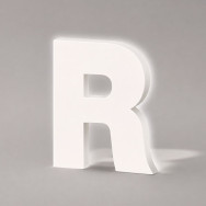 Letras Recortadas de PVC Blanco con Iluminación Indirecta