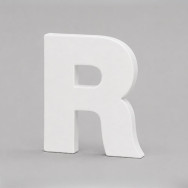 Letras recortadas de PVC blanco