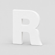 Letras recortadas de PVC blanco