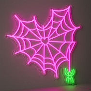 LED Neón Flex | Halloween | Telaraña 65x70 cm