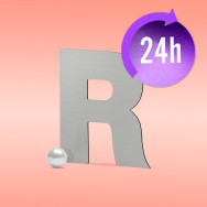 Letras recortadas de composite - 24 horas