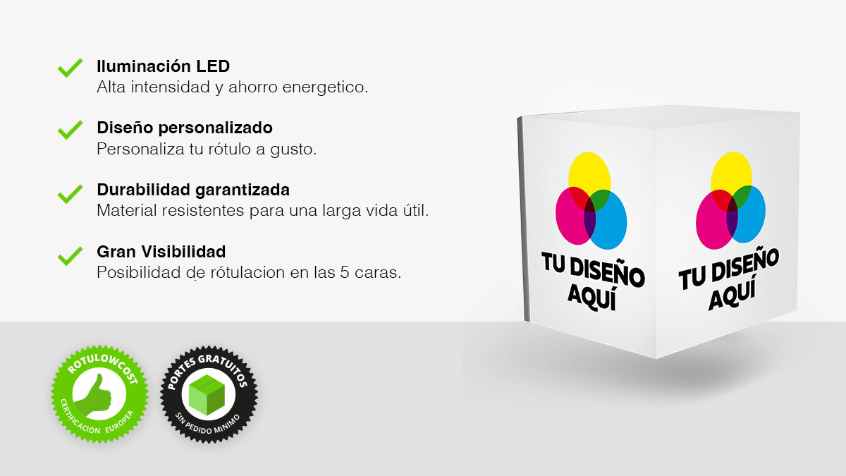 Banderola luminosa integral de metacrilato