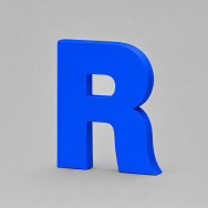 Letras recortadas de PVC lacado color