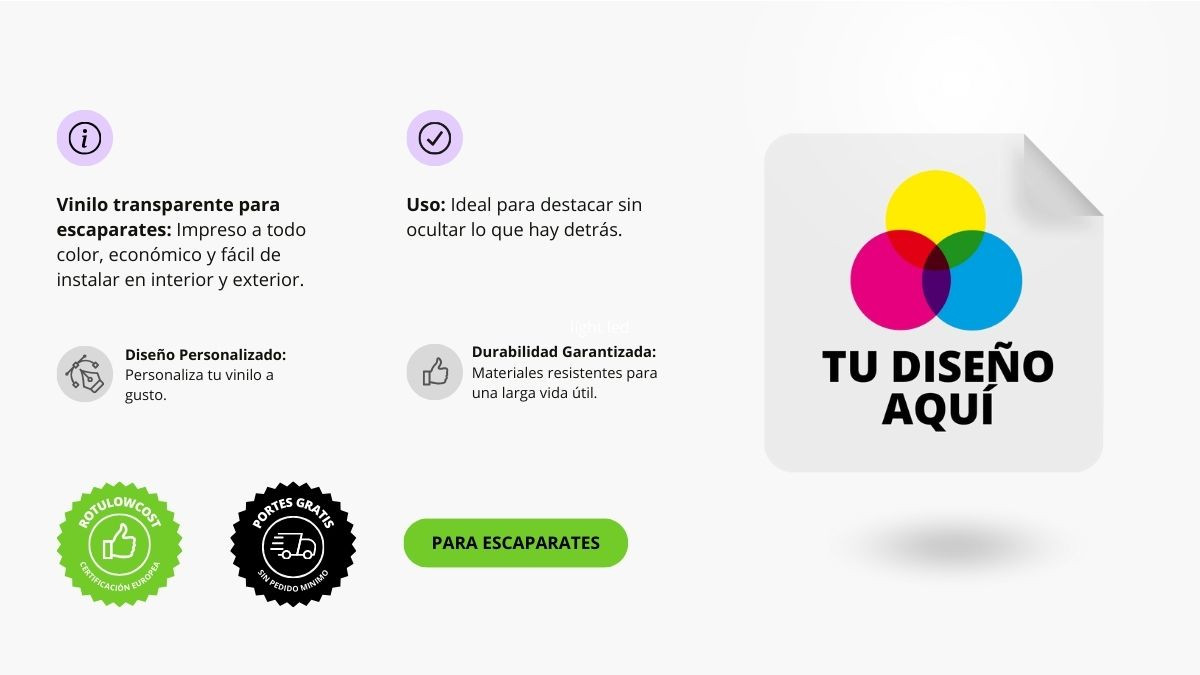 Vinilo Impresión digital Transparente multiuso I Exterior o Interior