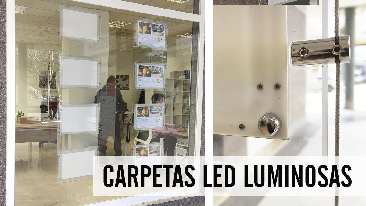 carpetas led luminosas inmobiliaria