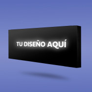Rótulo luminoso frente calado (estilo bandeja plegada)